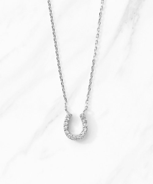 【WEB限定】DIAMOND HORSESHOE K10WGNECKLACE K10ホワイトゴールド ダイヤモンド ネックレス