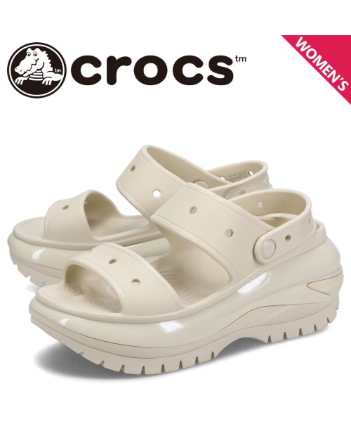 クロックス crocs サンダル クラシック メガ クラッシュ レディース 厚底 CLASSIC MEGA CRUSH SANDAL ベージュ 207989－2