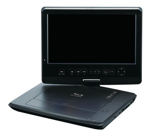 グリーンハウス 10.1型ワイド液晶 ポータブルブルーレイディスクプレーヤー ブラック GH-PBD10B-BK【中古品】