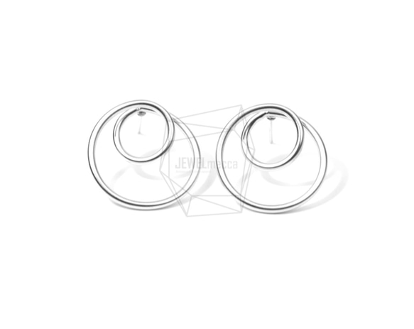 ERG-667-MR【2個入り】ダブルサークピアス,Double Circles Post Earring