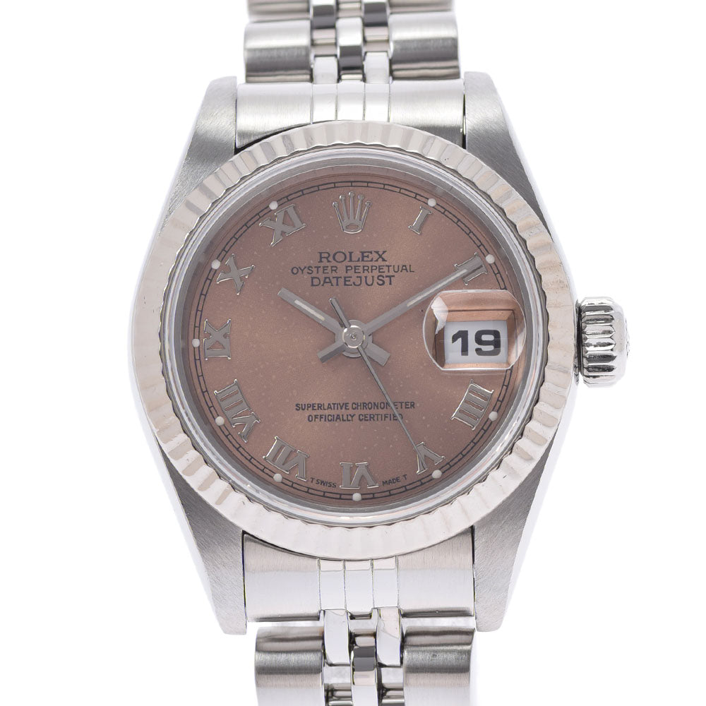 ROLEX ロレックス デイトジャスト 69174 レディース SS/WG 腕時計 自動巻き ピンク文字盤 Aランク 中古 