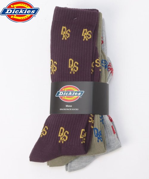 Dickies 総柄サポートクルー丈ソックス 3足セット 父の日 プレゼント ギフト