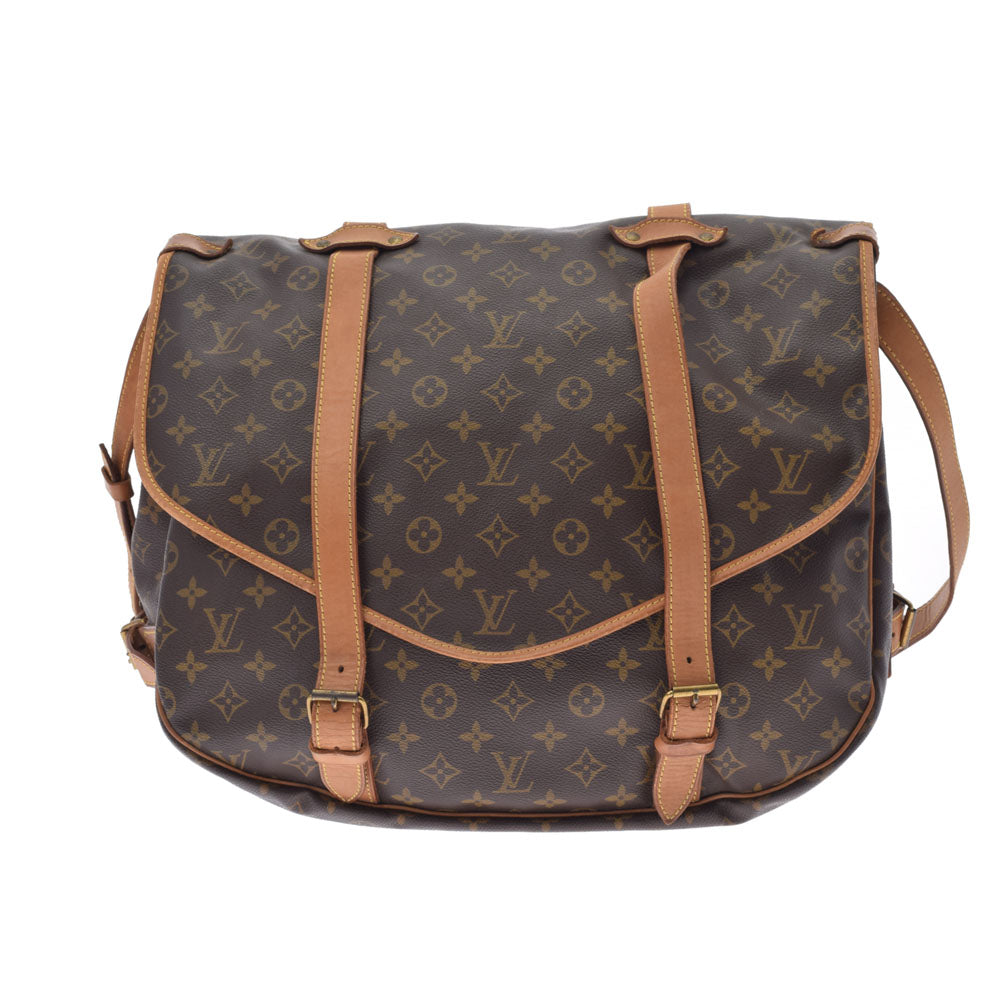 LOUIS VUITTON ルイヴィトン モノグラム ソミュール 43 ブラウン M42252 ユニセックス モノグラムキャンバス ショルダーバッグ Bランク 中古 