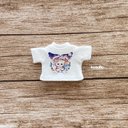 JANAYA ハンドメイド　オビツ11 ob11 服　半袖　Tシャツ　白色　猫柄　翌日発送