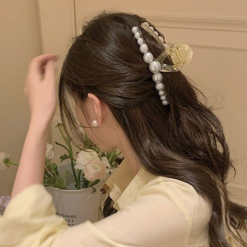 ヘアクリップ 大きめヘアアクセサリー黒