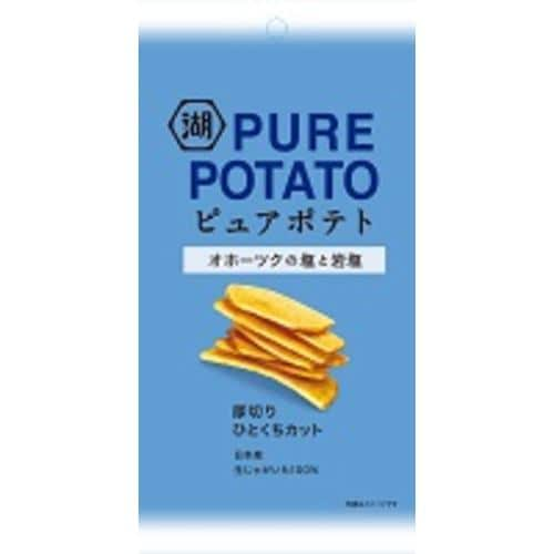 湖池屋 PURE POTATO ピュアポテトオホーツクの塩と岩塩 厚切りひとくちカット 32g