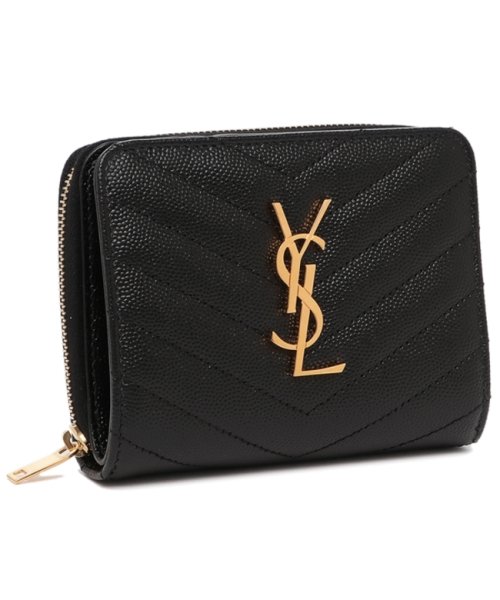 サンローランパリ 二つ折り財布 モノグラム ブラック レディース SAINT LAURENT PARIS 668288 BOW01 1000