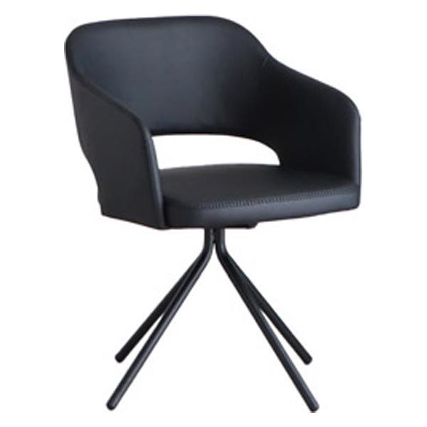 【軒先渡し】東馬 UPTOWN　FURNITURE UPモンド(MOND) spin chair ブラック 54683620 1脚（直送品）