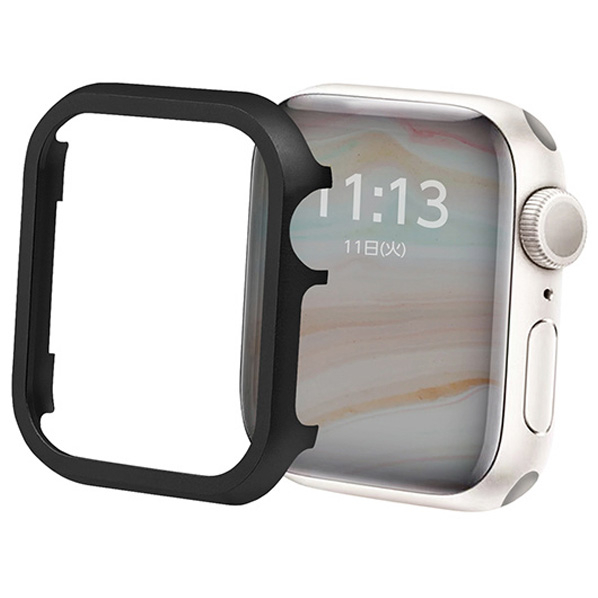 GAACAL Apple Watch Series 7-8 [41mm]用メタリックフレーム ブラック W00114BK5