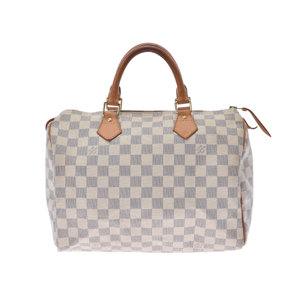 LOUIS VUITTON ルイヴィトン ダミエ アズール スピーディ30 白 N41370 ユニセックス ハンドバッグ Bランク 中古 