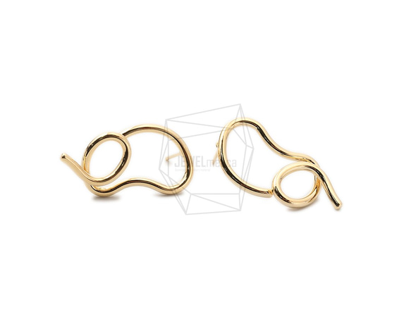 ERG-1594-G【2個入り】プレッツェルピアス,Pretzel Post  Earring