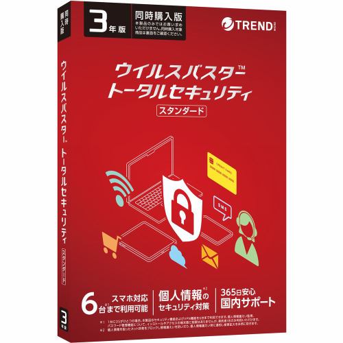 【推奨品】トレンドマイクロ VB トータルセキュリティ スタンダード 3年版 同時購入用 PKG YM TICEWWJGXSBUPN370UZ