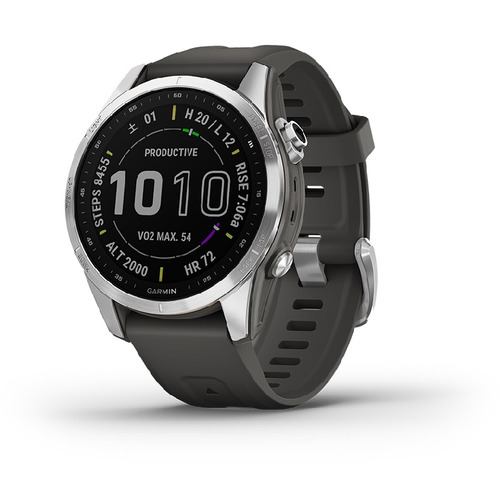 GARMIN 010-02539-04 fenix 7S Silver／Graphite GPSスマートウォッチ