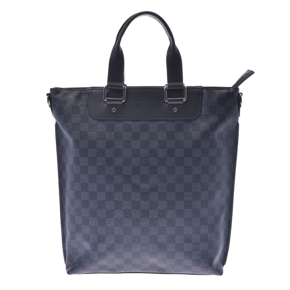 LOUIS VUITTON ルイヴィトン ダミエ コバルト カバジュール 2WAYバッグ ネイビー系/黒 N42223 メンズ トートバッグ Aランク 中古 