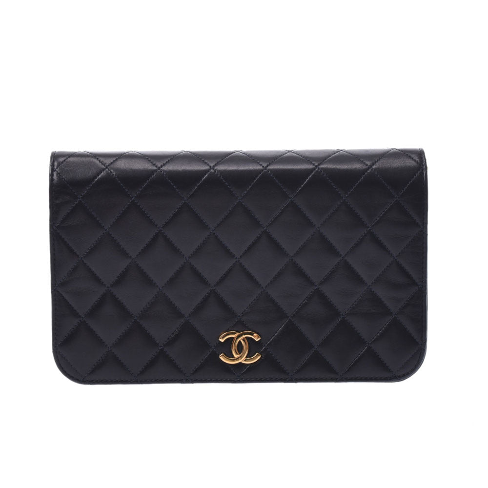 CHANEL シャネル マトラッセ チェーンショルダーバッグ 黒 ゴールド金具 レディース ラムスキン ショルダーバッグ ABランク 中古 