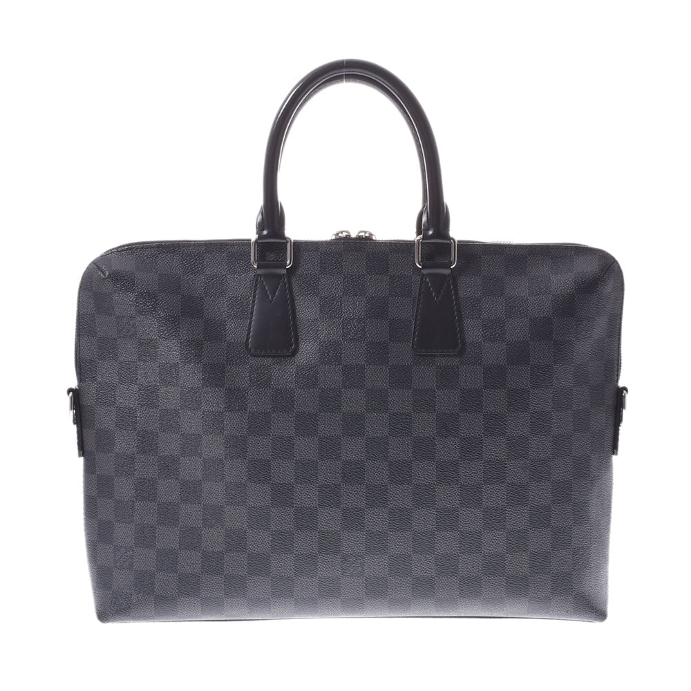 LOUIS VUITTON ルイヴィトン ダミエ グラフィット PDJ NM 2WAYバッグ 黒 N48244 メンズ ダミエグラフィットキャンバス ビジネスバッグ Bランク 中古 