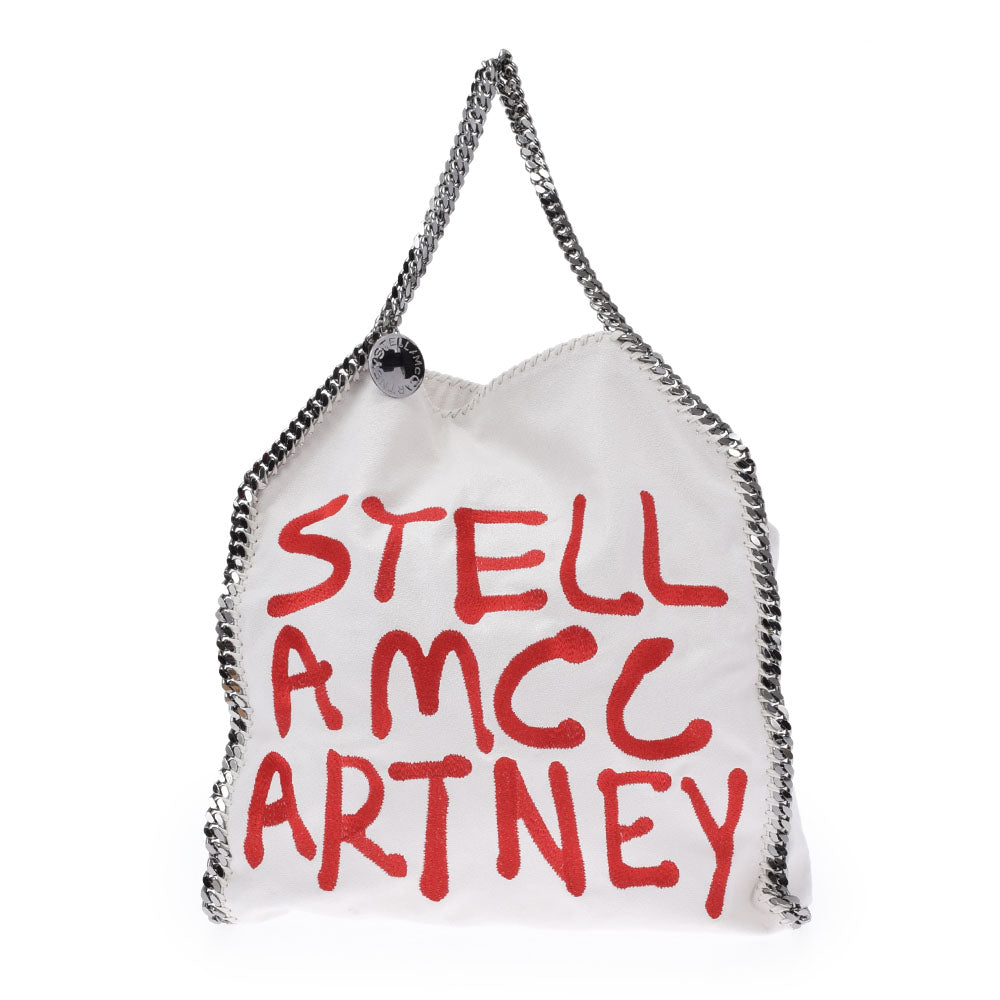 STELLA MCCARTNEY ステラマッカートニー ファラベラミニ チェーン Ed curtis コラボ 白 シルバー金具 レディース  フェイクレザー トートバッグ ABランク 中古 