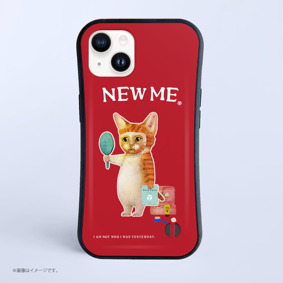 「NEW ME 週2回のお楽しみ。」耐衝撃グリップiPhoneケース