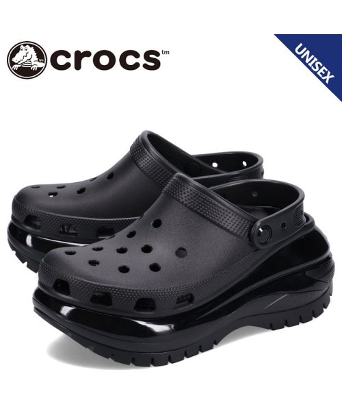 クロックス crocs サンダル クロッグサンダル メガ クラッシュ メンズ レディース 厚底 MEGA CRUSH CLOG ブラック 黒 207988