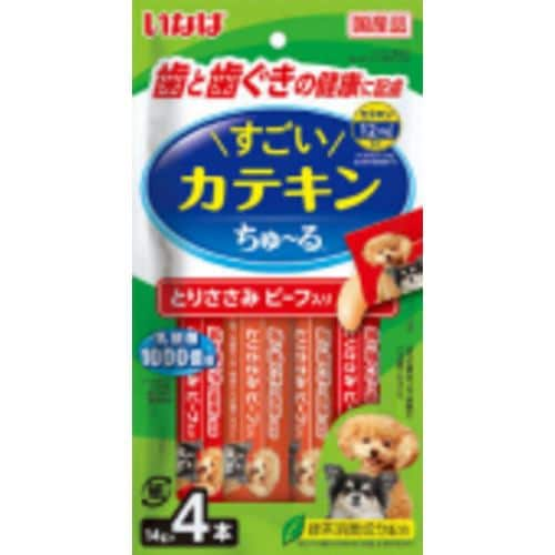 いなばペットフード いなば すごいカテキンちゅーる とりささみ ビーフ入り 14g×4本