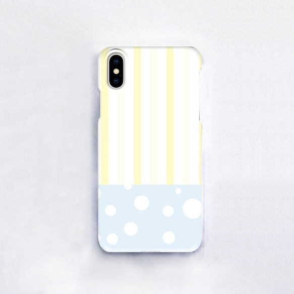 パステルカラー ドット ストライプ Polka dot 北欧　iPhone/Android ハード　スマホケース【受注生