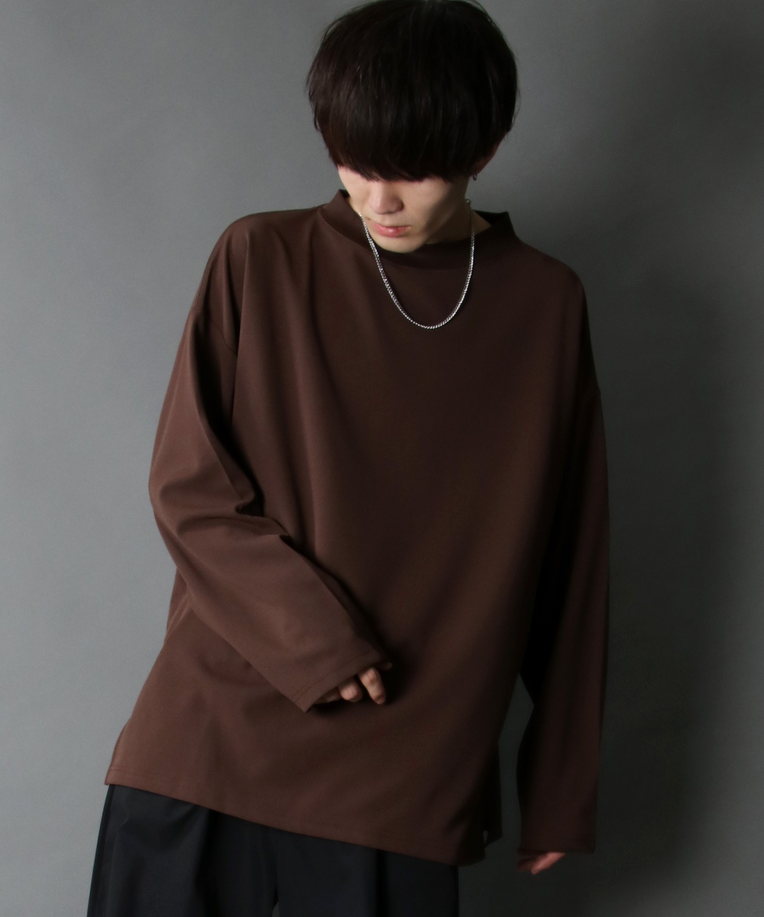 SITRY/【SITRY】カット ジョーゼット ワイドモックネック プルオーバー メンズ カット ･･･