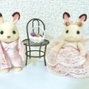 シルバニア　花嫁ウェディングドレス&花婿スーツのセット※希望もあれば人形(新品)もセットで購入可