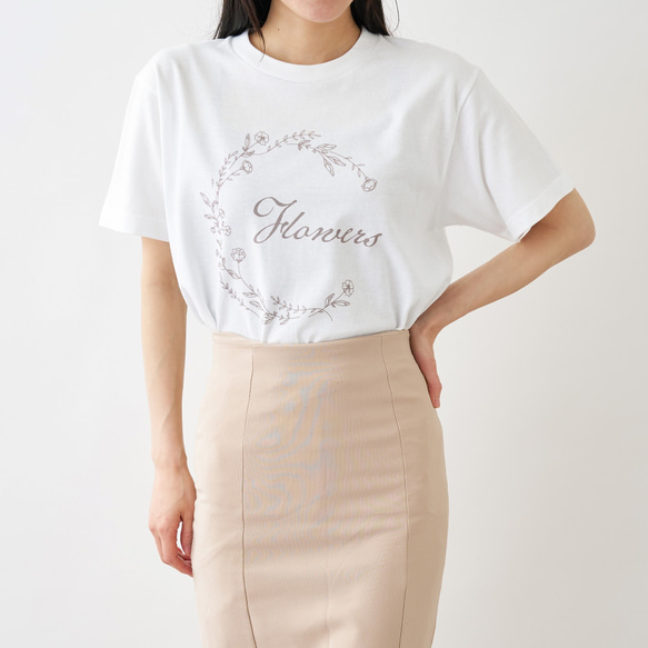 Flowers Tシャツ ホワイト