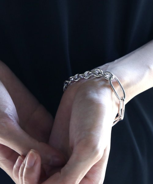 【YArKA/ヤーカ】silver925 mix chain bracelet [HB1]/ミックスチェーンブレスレット シルバー925