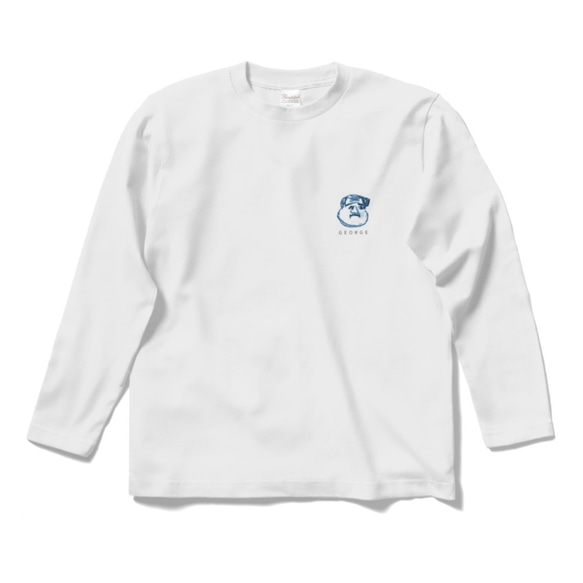 【送料無料】“GEORGE mini” Long Sleeve T-shirts　ホワイト　白