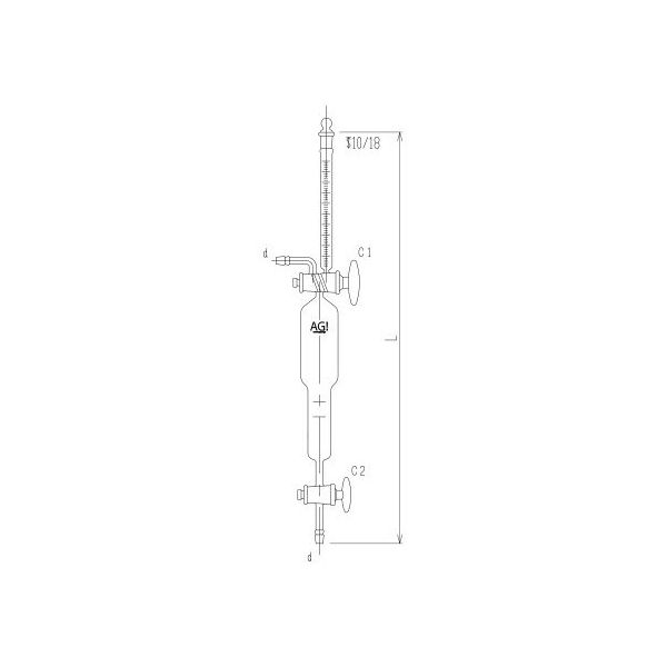 旭製作所 タトワイラービューレット ガラスコック 110mL 4642-110 1個 64-9048-80（直送品）