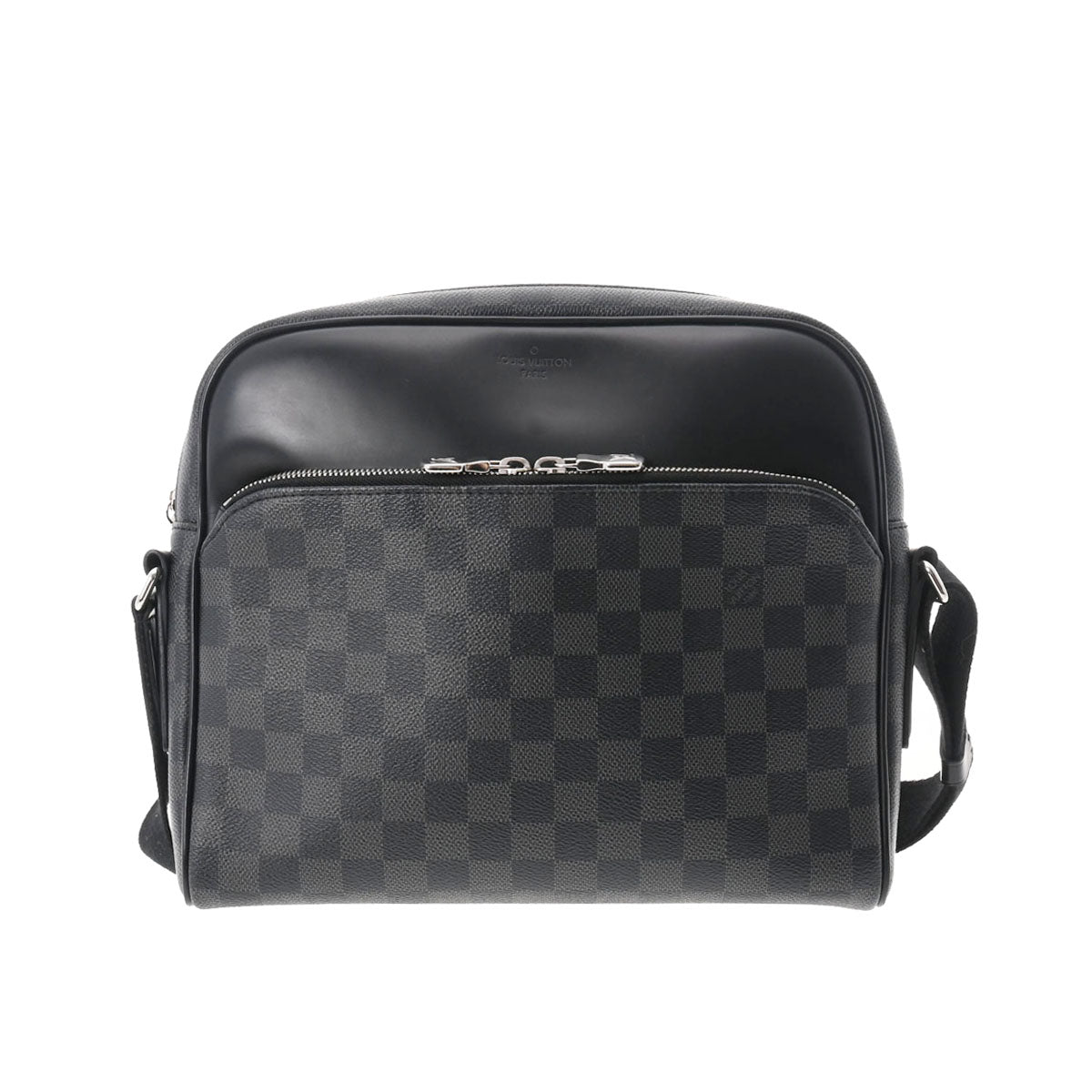 LOUIS VUITTON ルイヴィトン ダミエグラフィット デイトンPM 黒/グレー N41408 メンズ ダミエグラフィットキャンバス ショルダーバッグ Aランク 中古 