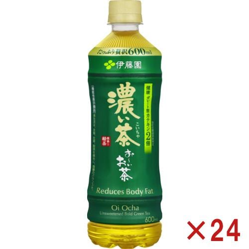 伊藤園 お～いお茶 濃い茶 PET 600ml x24 【セット販売】