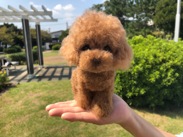 愛犬ちゃんのそっくりなリアルなペット人形をお作りします！　羊毛フェルト　犬　オーダー　ぬいぐるみ　愛犬　　ペット　リアル