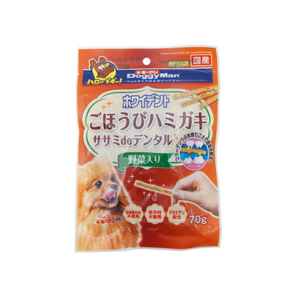 ドギーマン ホワイデント ササミdeデンタル 野菜入り 70g FC79431