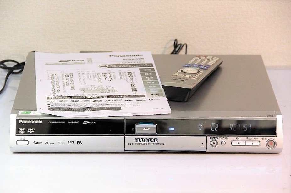 Panasonic DIGA DVDビデオレコーダー 300GB HDD内蔵 地デジ未対応 DMR-EH60 【中古品】