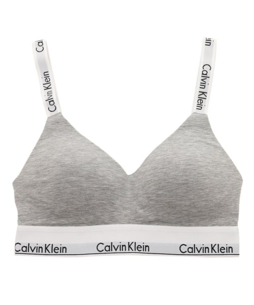 カルバンクライン インナー モダン コットン ブラジャー ブラレット カップ付 グレー ホワイト レディース CALVIN KLEIN QF7059 050