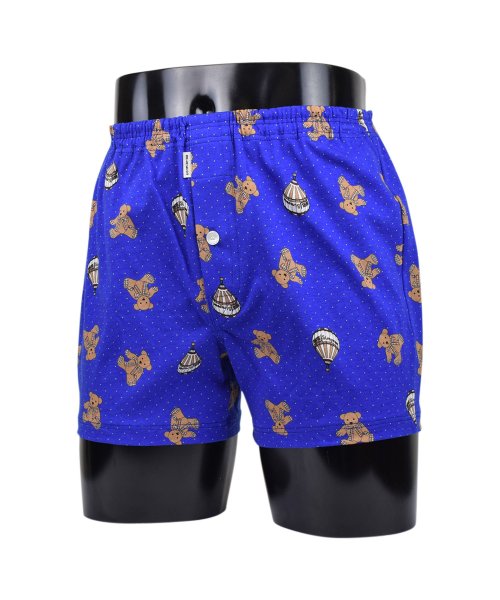 ダックス DAKS トランクス 下着 インナー アンダーウェア パンツ メンズ 前開き M－L ニット メンズ下着 男性 KNIT TRUNKS ブルー ピンク