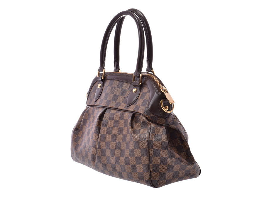 ルイヴィトン ダミエ トレヴィPM ブラウン N51997 レディース 本革 2WAYハンドバッグ Bランク LOUIS VUITTON ストラップ付 中古 