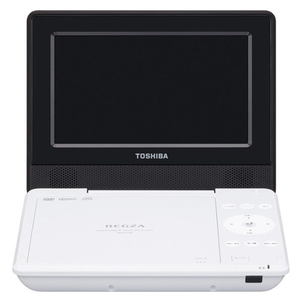 東芝 ポータブルDVDプレーヤー DVD/CD/USB 7インチ リモコン付 AC・内蔵バッテリー