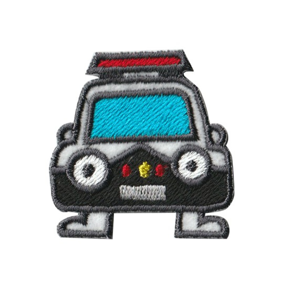 刺繍ワッペン　働く車【パトカー】