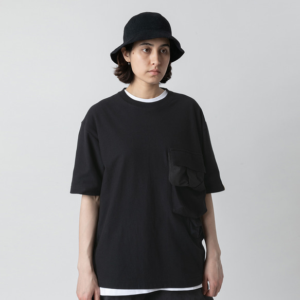 TMCAZ Smock Pocket Tee [ブラック] 立体ポケット半袖Tシャツ 綿100%