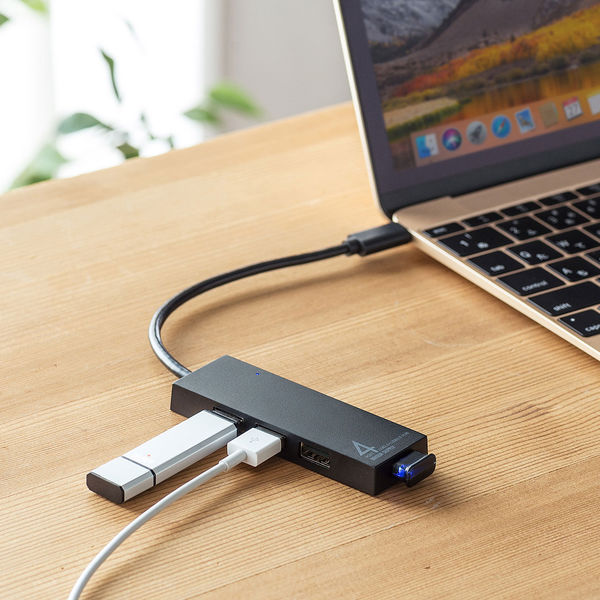 USBハブ　USB3.2Gen1　USB-C　USB3.2Gen1×1、USB2.0×3　USBポート 5個