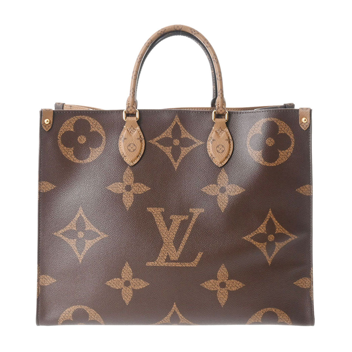 LOUIS VUITTON ルイヴィトン モノグラム リバース オンザゴー GM  ブラウン M44576 レディース モノグラムキャンバス 2WAYバッグ Aランク 中古 