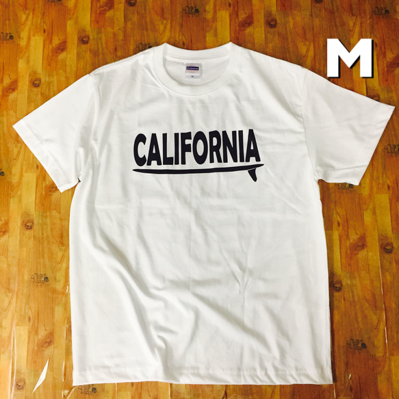 Mサイズ Tシャツ サーフ シンプル カリフォルニア 白 ホワイト California Surf