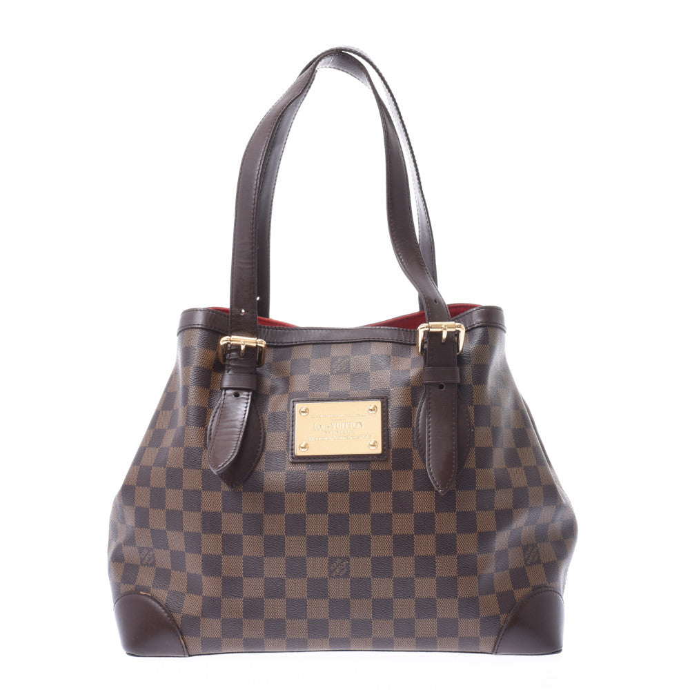 LOUIS VUITTON ルイヴィトン ダミエ ハムステッドMM ブラウン N51204 レディース ダミエキャンバス ハンドバッグ Bランク 中古 