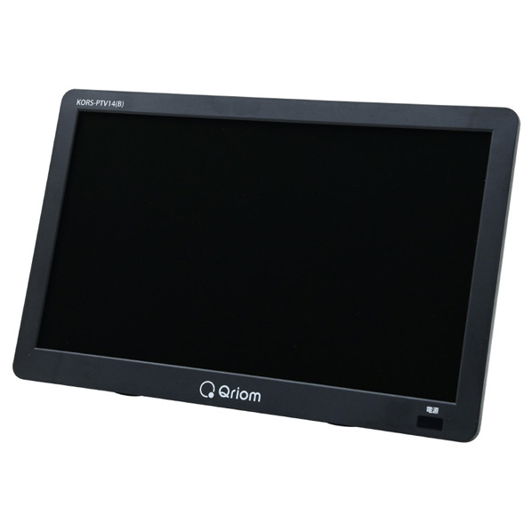 Qriom 14インチポータブルテレビ ブラック KORS-PTV14-B