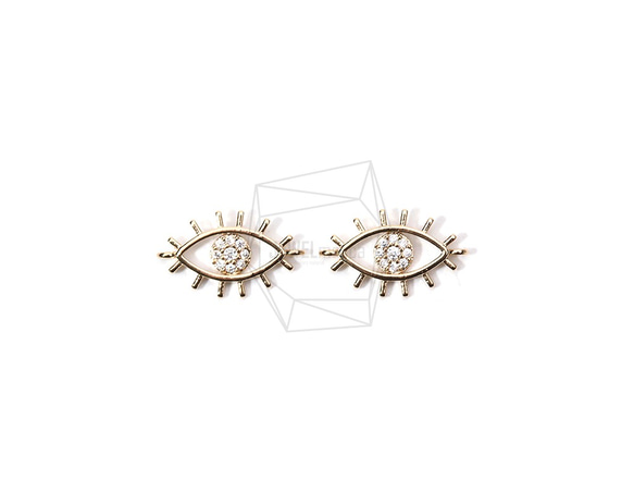 PDT-1834-G【2個入り】イーブルアイペンダント,Cubic Zirconia Evil eye Pendant