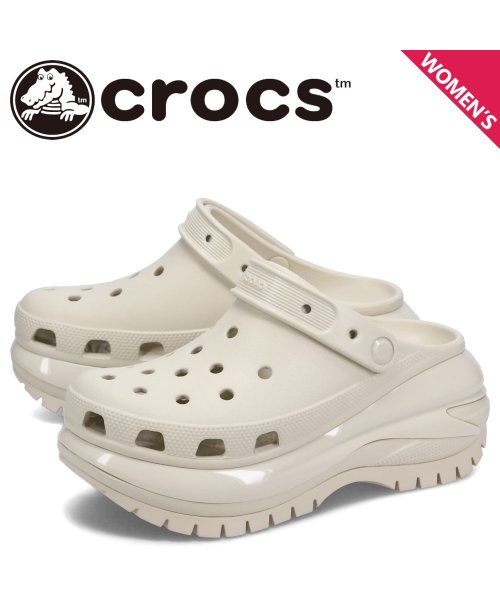 クロックス crocs サンダル クラシック メガ クラッシュ クロッグ レディース 厚底 CLASSIC MEGA CRUSH CLOG ベージュ 2079