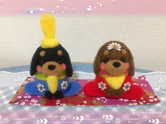 ブラックタン チョコタンダックスちゃんのお雛祭り